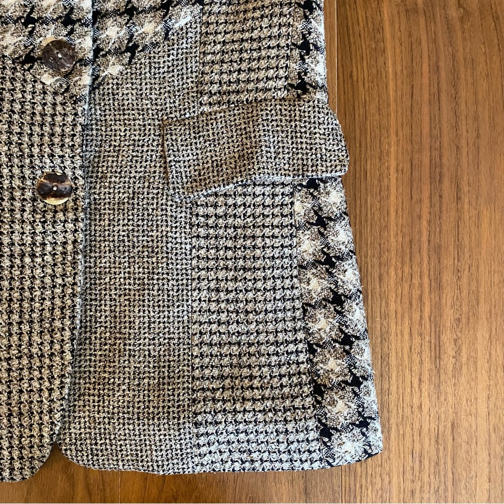 Vertigo Paris Womens Small Patchwork Wool Silk Bl… - image 8